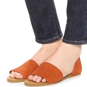 madewell snakeskin Thea sandals 7.5 in Lava Rock